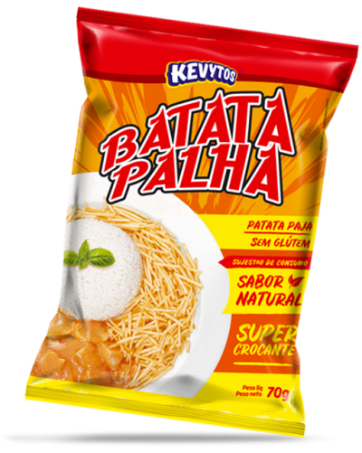 Batata palha Kevytos 70g - Caixa com 30 pacotes